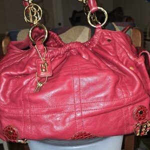 Bolzano Luxury Leather Purce Red Leather Women's Bag Perfect Conditions
